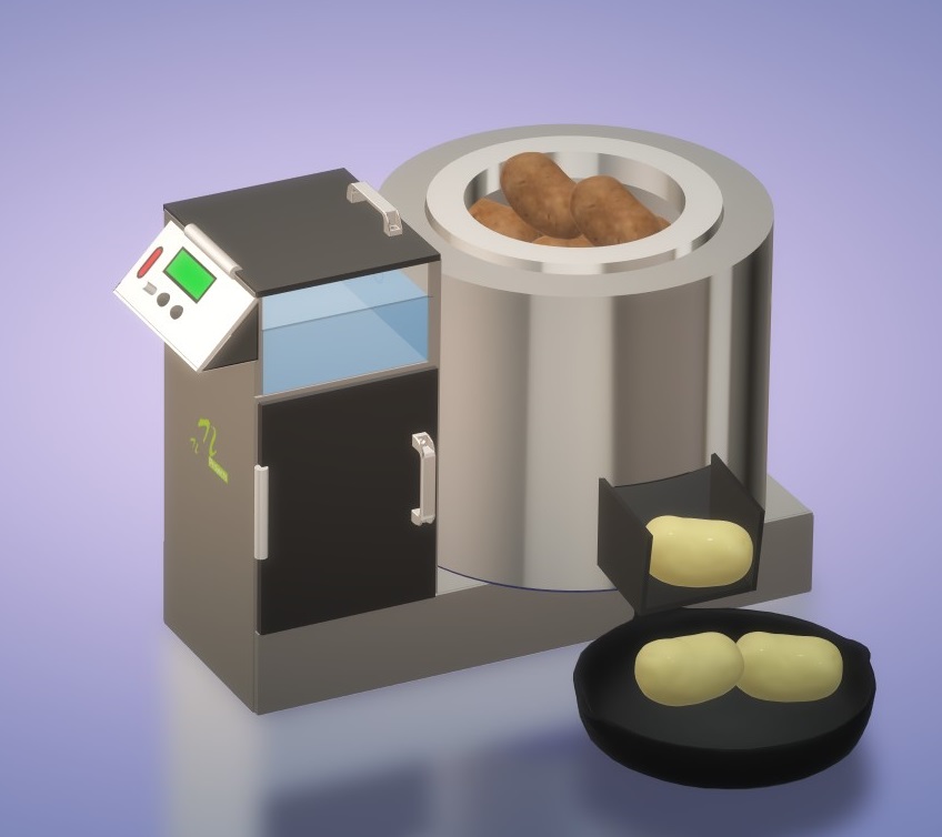 Fully Automatic Potato Peeling Machine