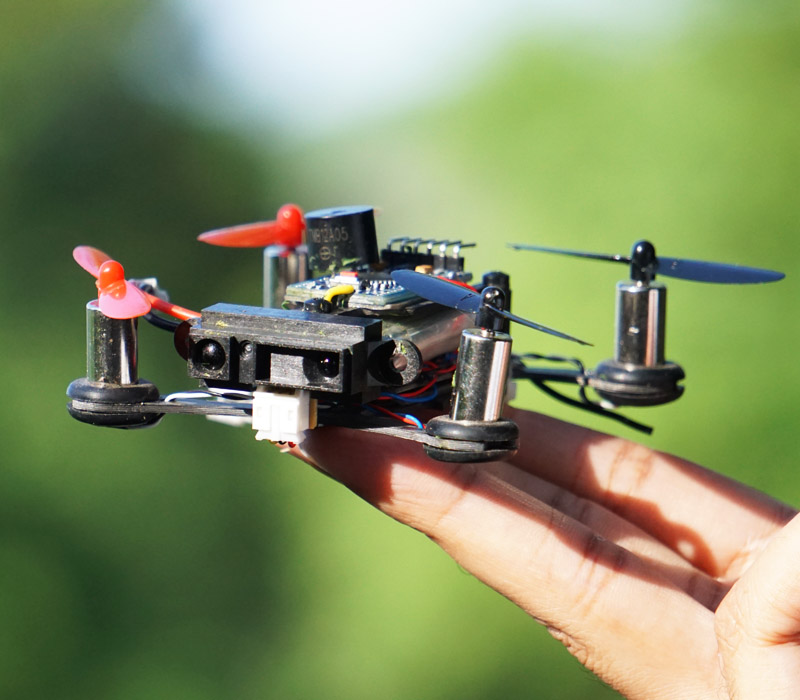 LIDAR Micro Drone With Proximiy Alert Using Arduino Pro Mini & F3