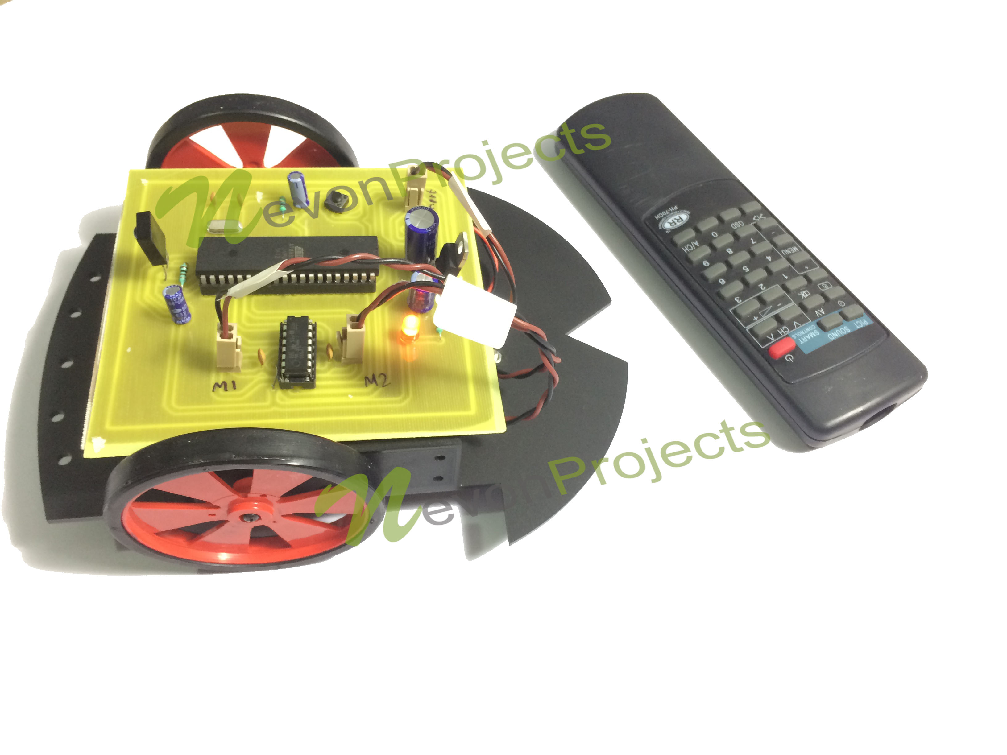 TV Remote Controlled Robotic Vehicle