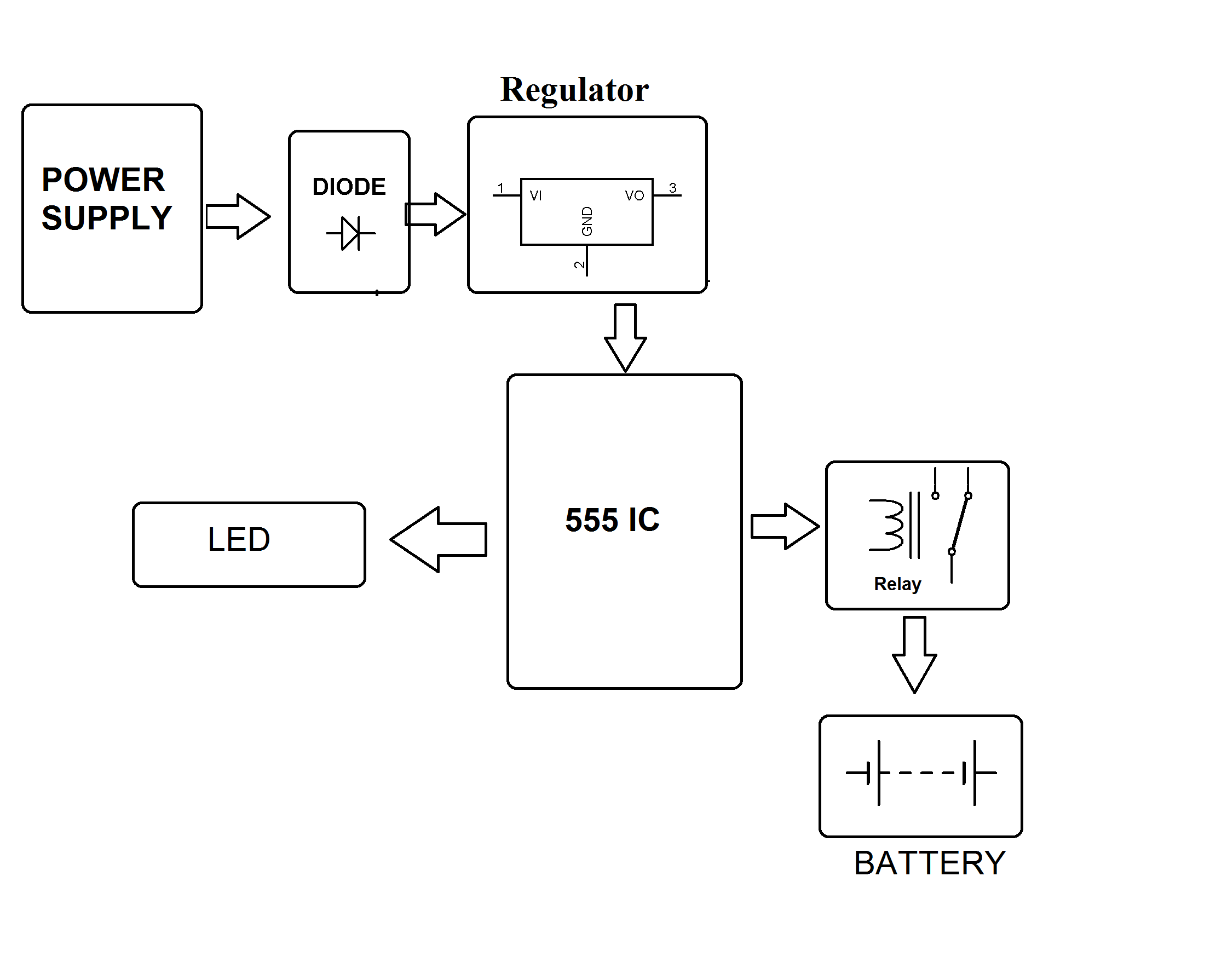 12 Volt Battery Charging Circuit System