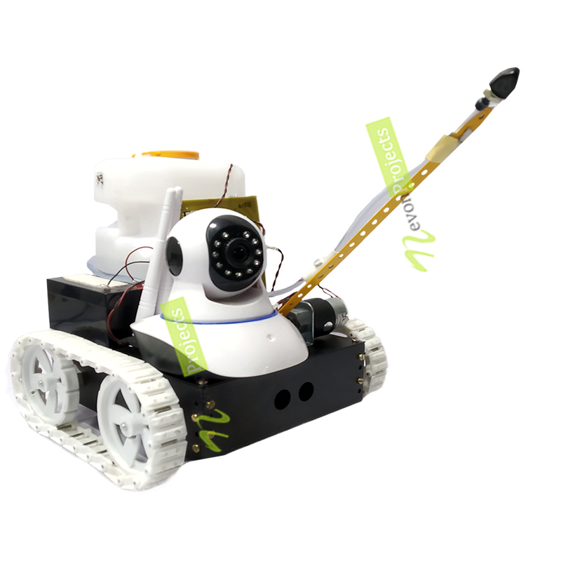 Fire Fighter Robotic Vehicle with Night Vision Camera