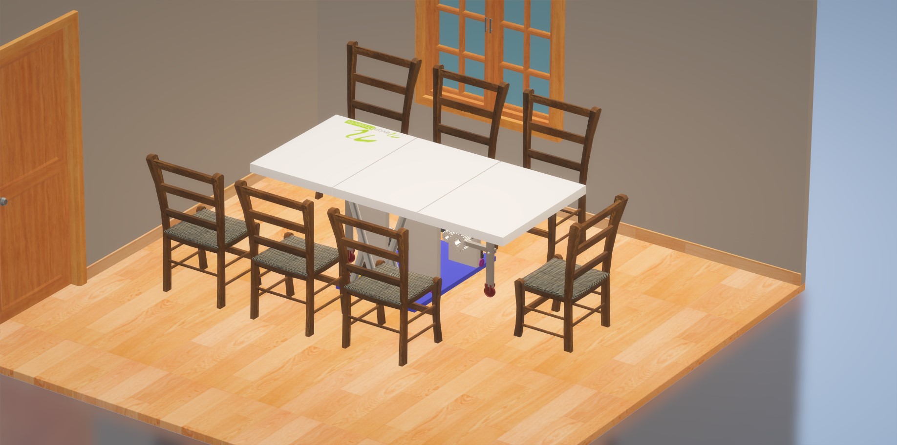 Nevon Automatic Self Folding Dining Table