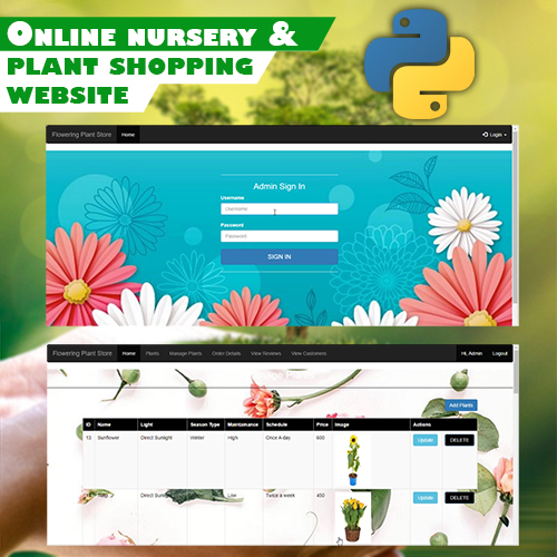 Nevon Online Nursery Plant Shopping Website Python