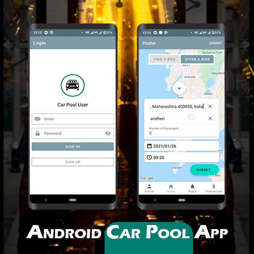 Nevon Android Carpool Ride Sharing App