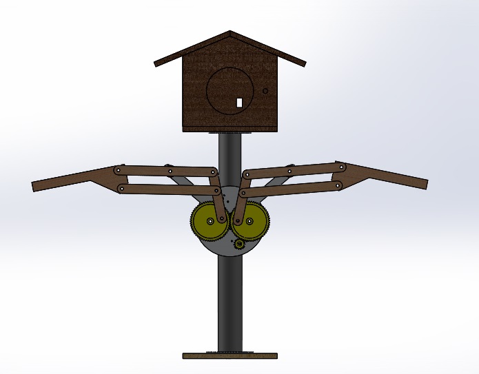 Motorized Solar Scarecrow Bird Animal Repellent | Nevon Projects